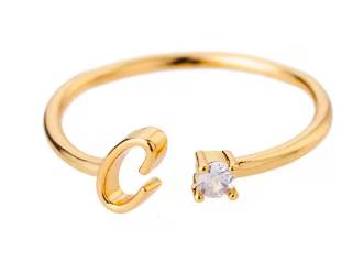 Anello regolabile con iniziale