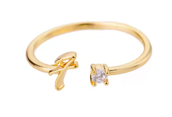 Anello regolabile con iniziale