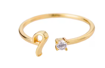 Anello regolabile con iniziale