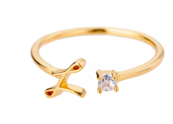 Anello regolabile con iniziale