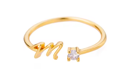 Anello regolabile con iniziale