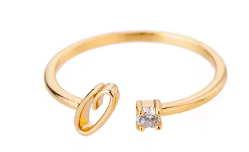Anello regolabile con iniziale