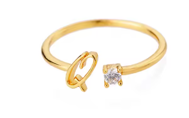 Anello regolabile con iniziale