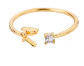 Anello regolabile con iniziale