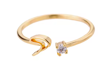 Anello regolabile con iniziale