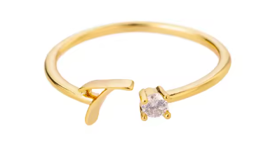 Anello regolabile con iniziale