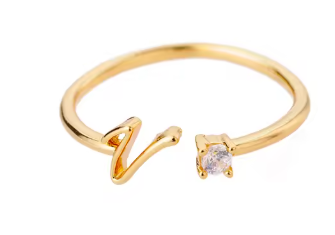 Anello regolabile con iniziale