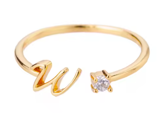 Anello regolabile con iniziale