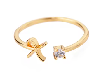 Anello regolabile con iniziale