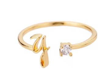 Anello regolabile con iniziale