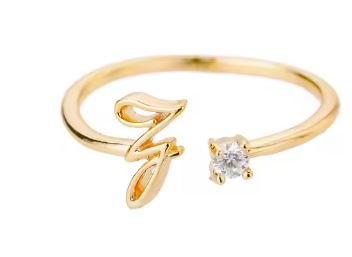 Anello regolabile con iniziale
