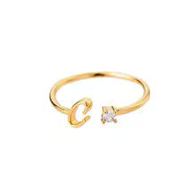 Anello regolabile con iniziale