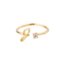 Anello regolabile con iniziale
