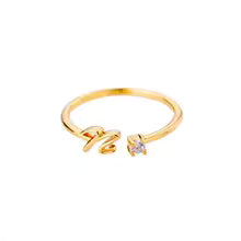 Anello regolabile con iniziale