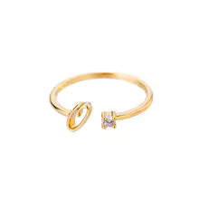 Anello regolabile con iniziale