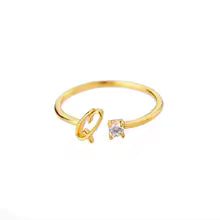 Anello regolabile con iniziale