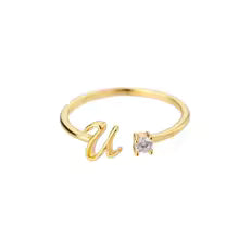 Anello regolabile con iniziale