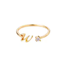 Anello regolabile con iniziale