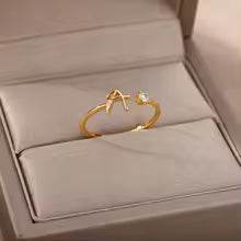 Anello regolabile con iniziale